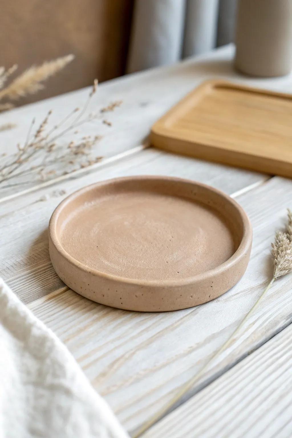 Celebrate minimalist elegance with handcrafted clay coasters that blend simplicity with the charm of nature.