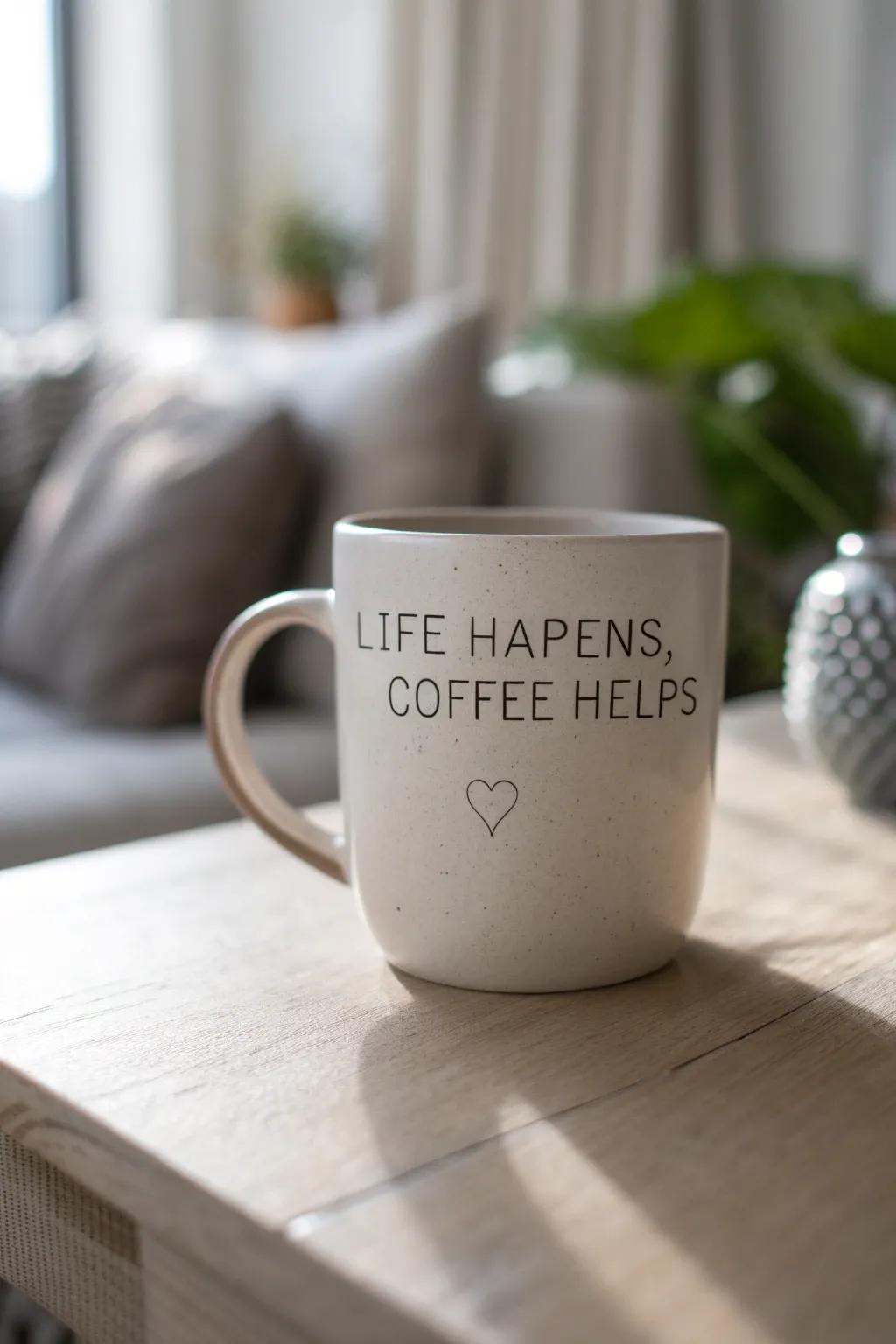 Embrace the comfort of simplicity with a touch of inspiration. #CoffeeWisdom #ScandiBoho