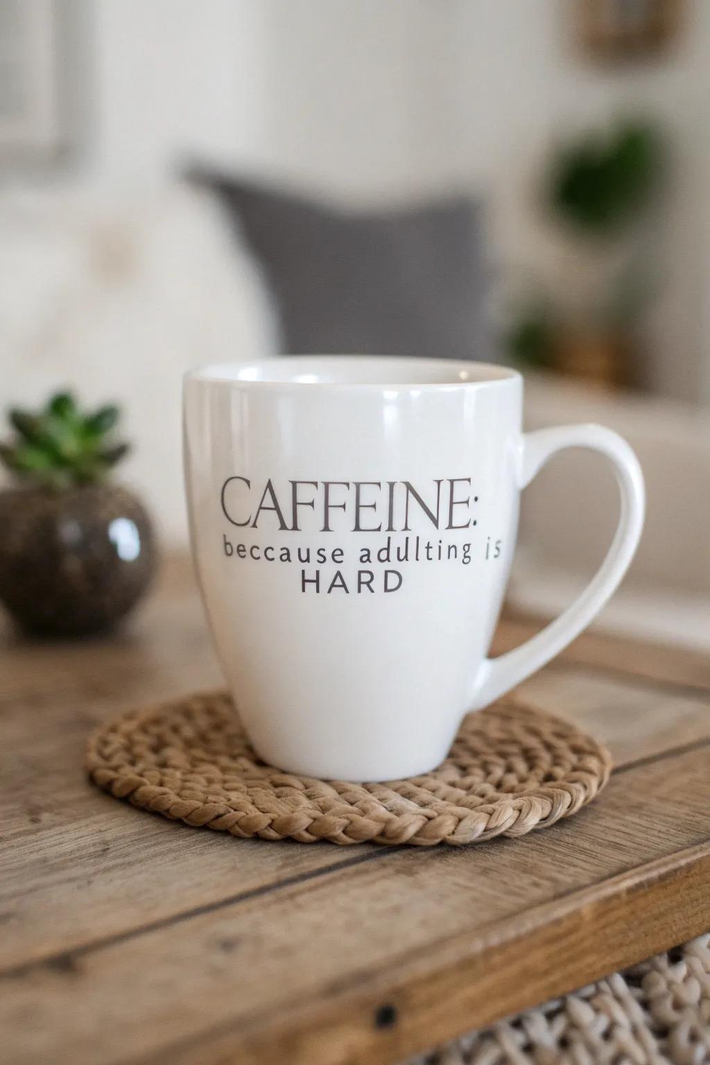 Enjoy your morning coffee with a dash of wit. ☕️✨ #ScandiBoho #CoffeeHumor