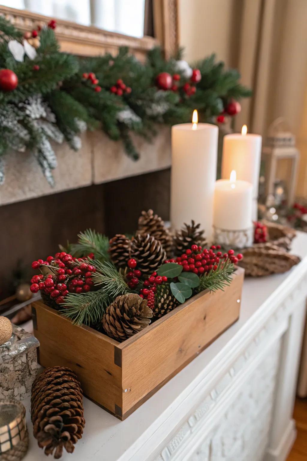 A celebratory box decoration ideal for the holiday period.