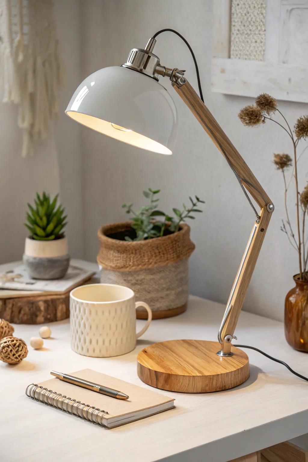 Illuminate your workspace with a touch of elegance and simplicity. Discover desk lamps that blend Scandinavian minimalism with Boho charm.