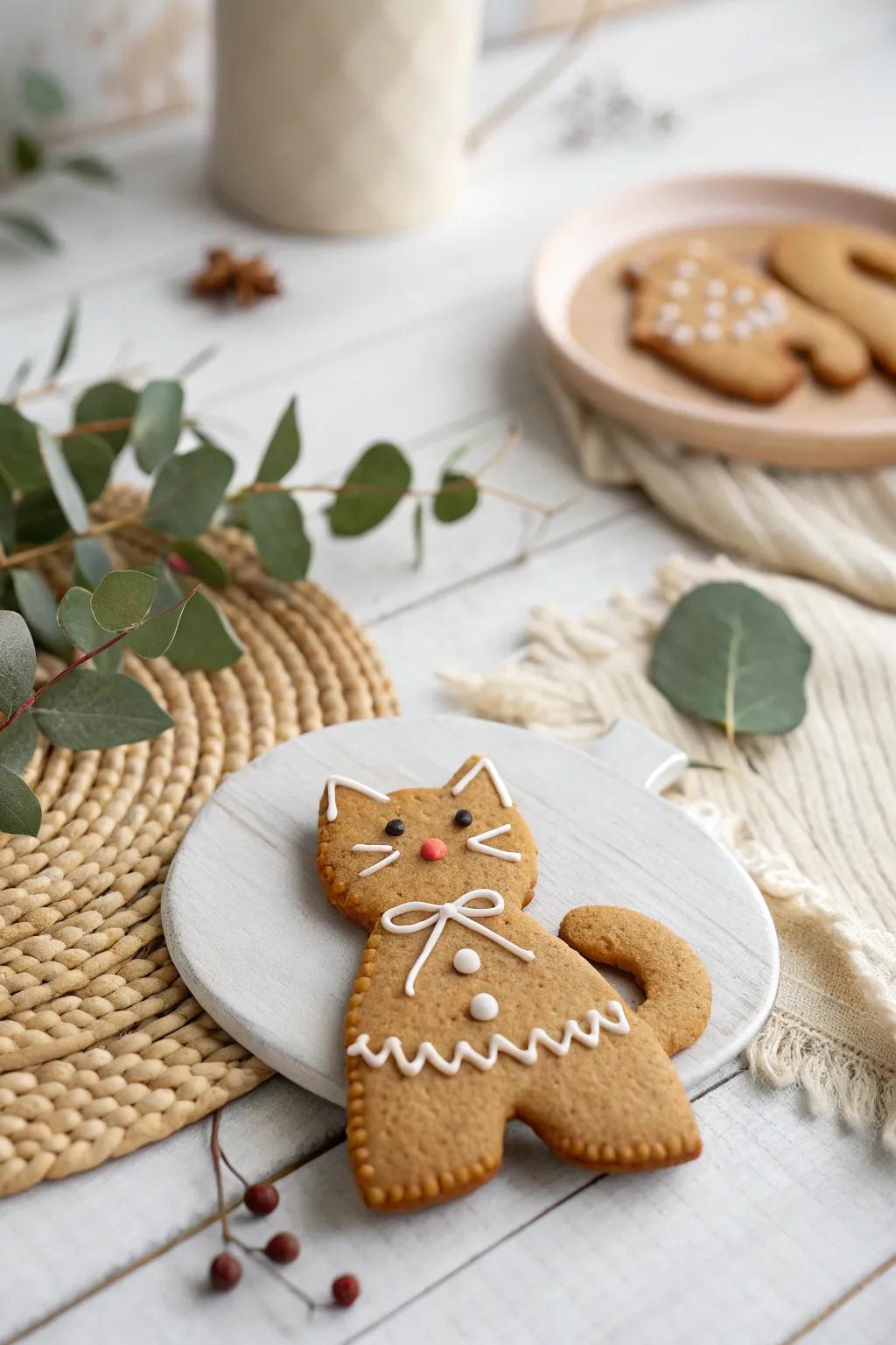 Whiskers and spice: Transform your sweetbread into a charming feline delight.
