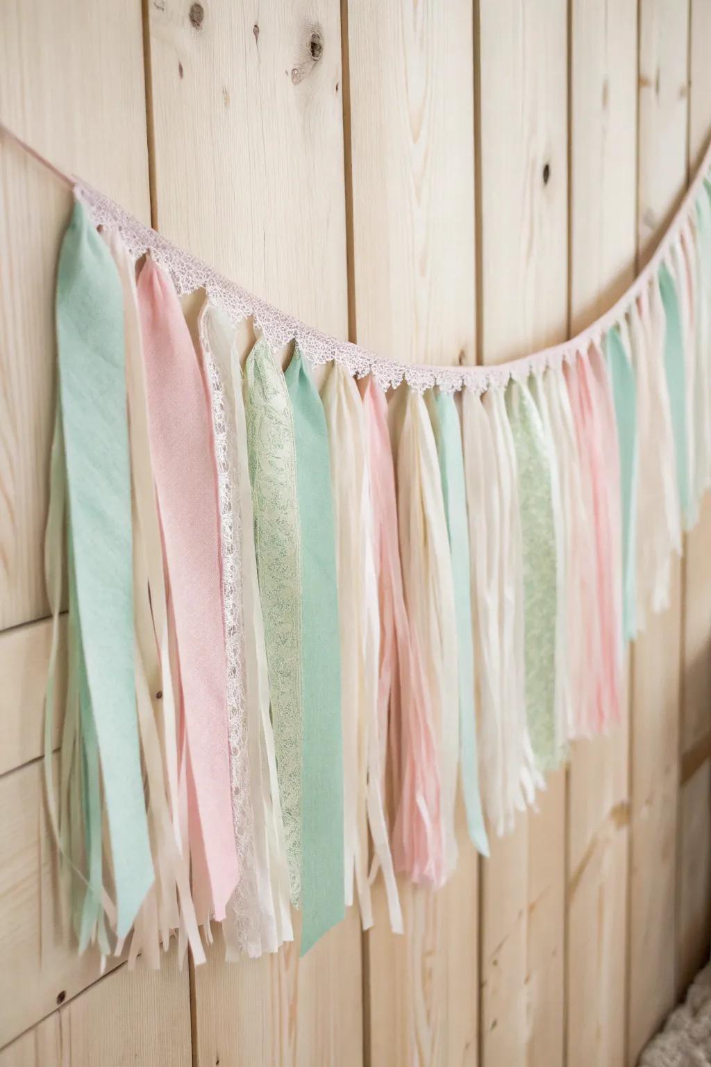 Celebrate stylishly: DIY banners that contribute a dash of elegance to your baby shower decor.