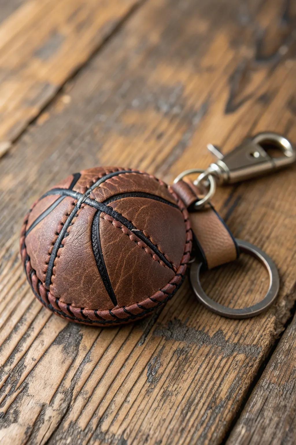 Carry prosperity with you: Handcrafted basketball keychain for every match occurrence.