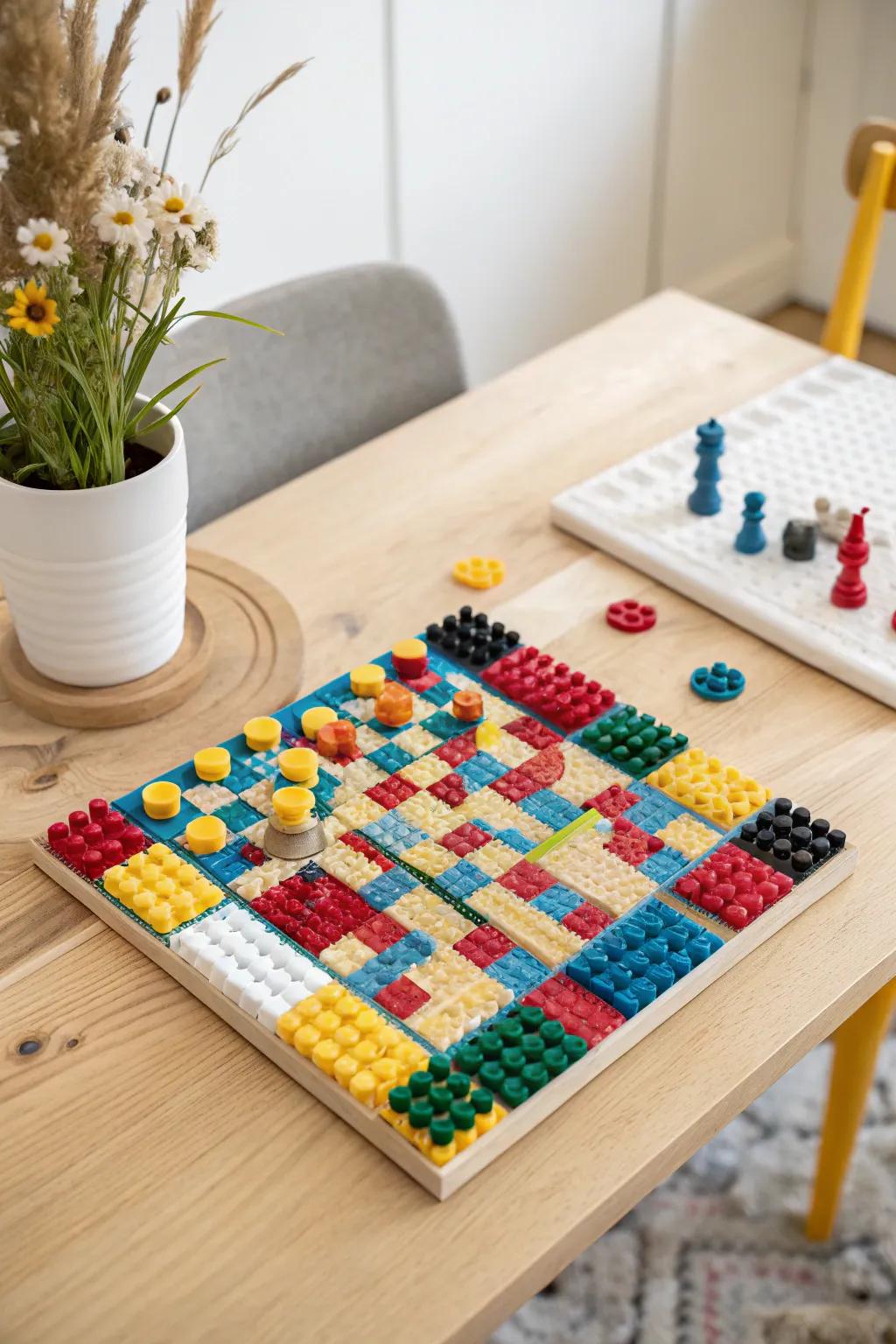 A playful take on a timeless game: Dive into the world of Toy Brick Chess and bring bright creative thinking to your game evenings!
