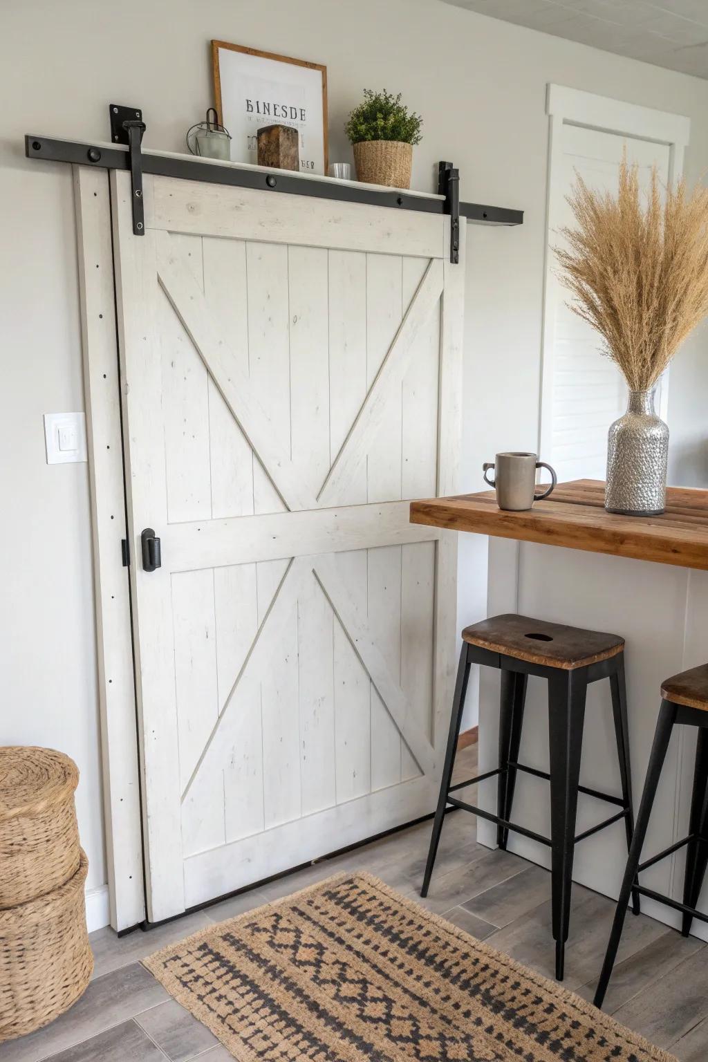 With a breakfast bar made from an upcycled panel, you can transform your kitchen; where artistry and minimalist appeal collide.