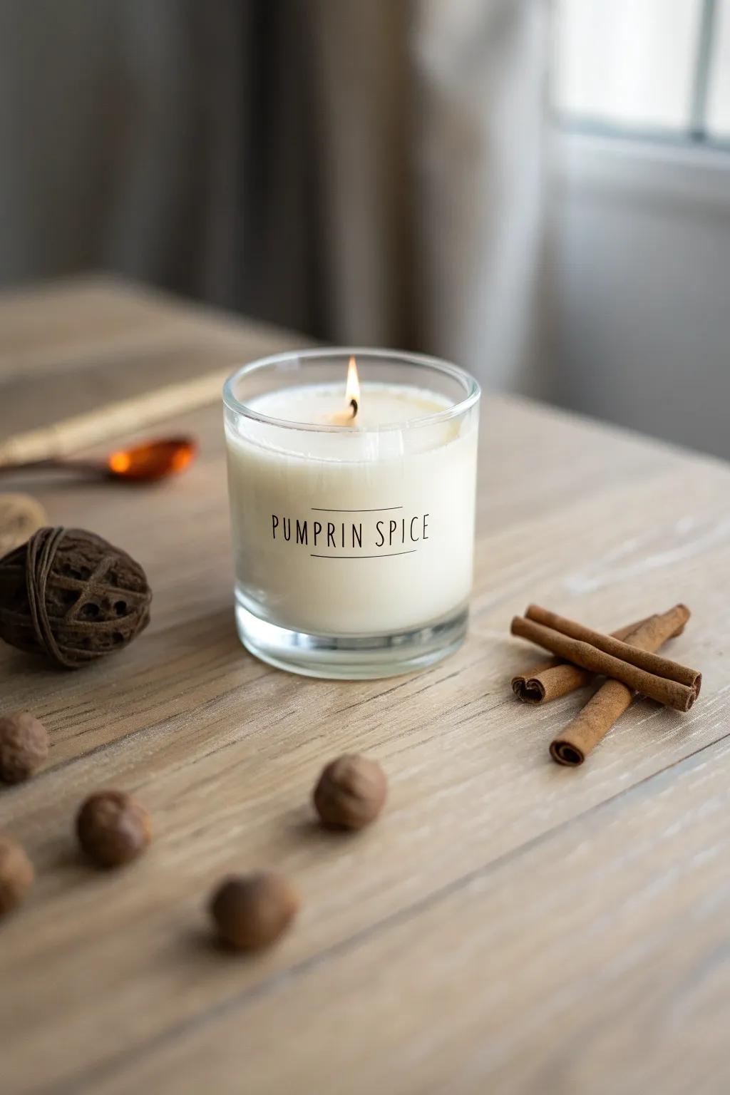 Craft your own intimate autumnal atmosphere with handcrafted spiced squash scented lights.
