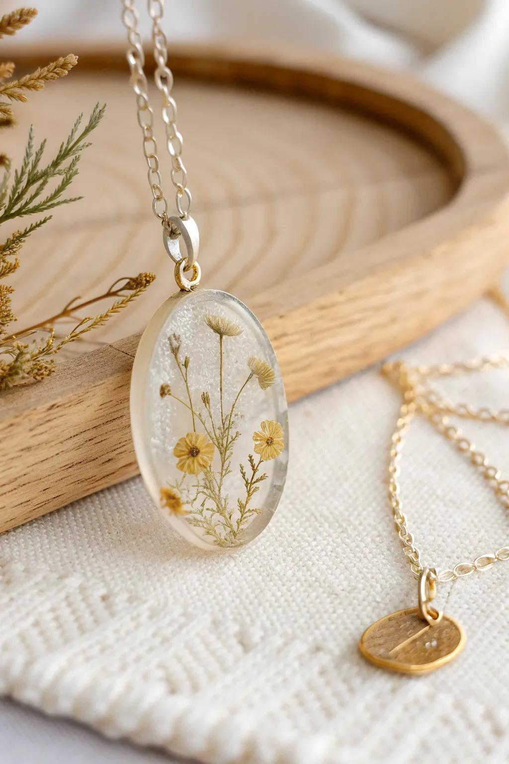 Capture the charm of nature with this exquisitely crafted enamel finish pendant, excellent for imparting a touch of sophistication to any attire.