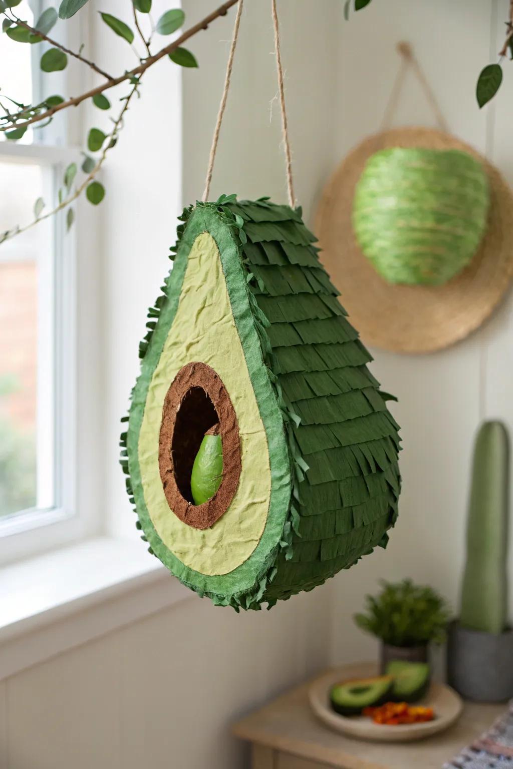 Fashion your own delightful avocado piñata—simple, stylish, and teeming with surprises!