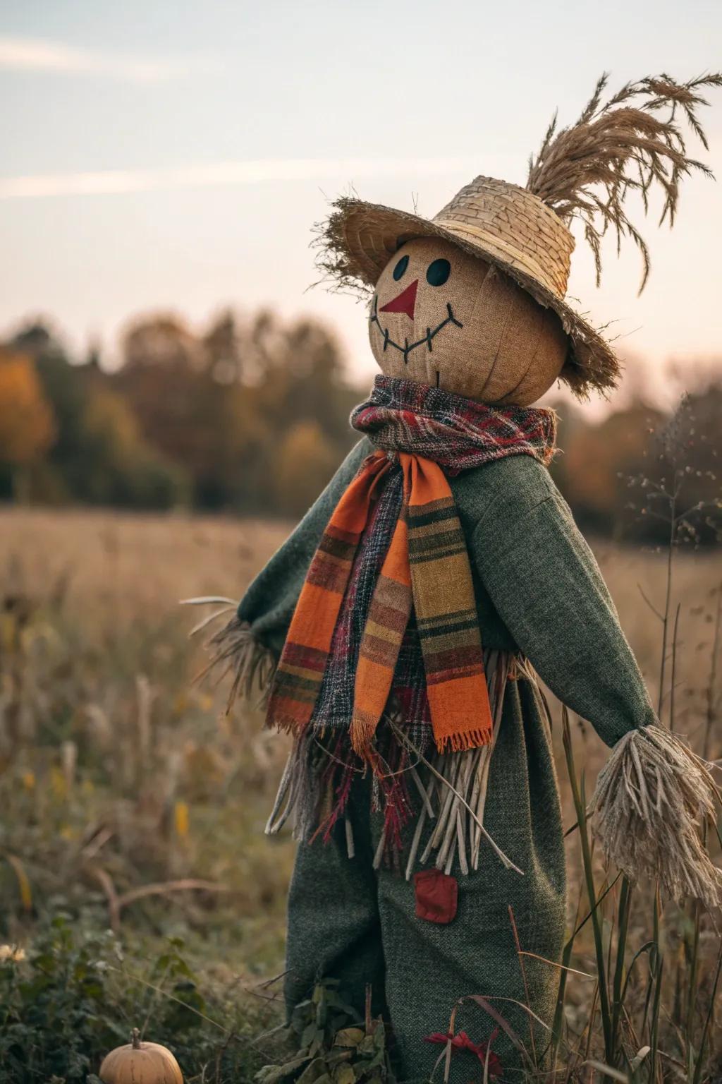 Craftsmanship encounters nostalgia with this countryside hessian scarecrow—a flawless hint of vintage allure for your garden.