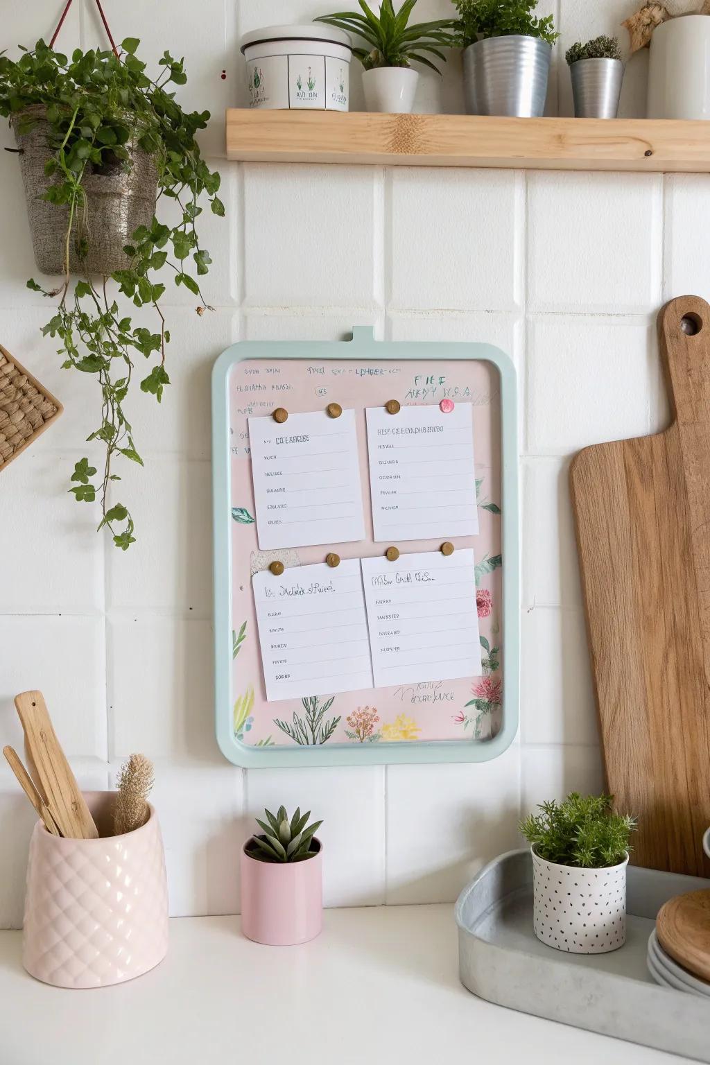 Enhance your kitchen's charm with this creative DIY magnet board!