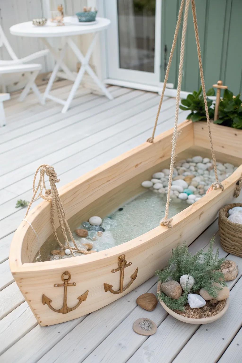 Embark on imaginative voyages with this captivating DIY pirate-themed water table, crafted for continuous recreational enjoyment!