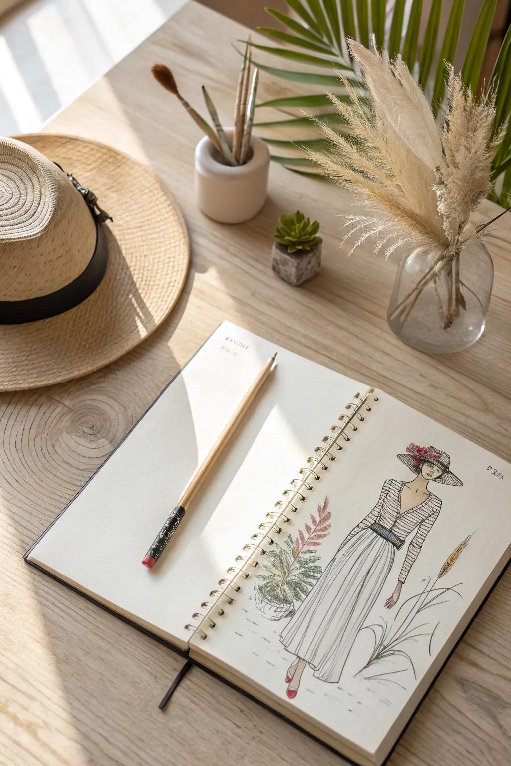 Unleash your inner designer with these chic fashion visuals. ✏️✨ #FashionArt #TeenCreativity