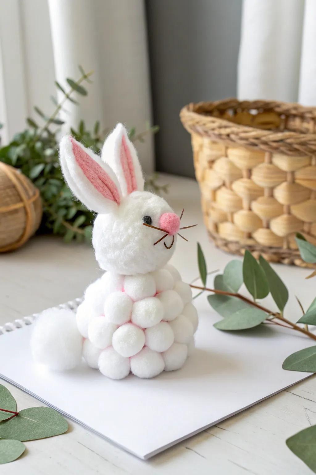 Capture the delight of Easter with these charming wool orb bunnies - a delightful craft that incorporates a hint of whimsy into your vernal decor.