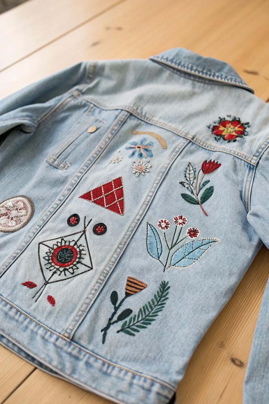 Perfect your jeans with simple yet striking embroidery.