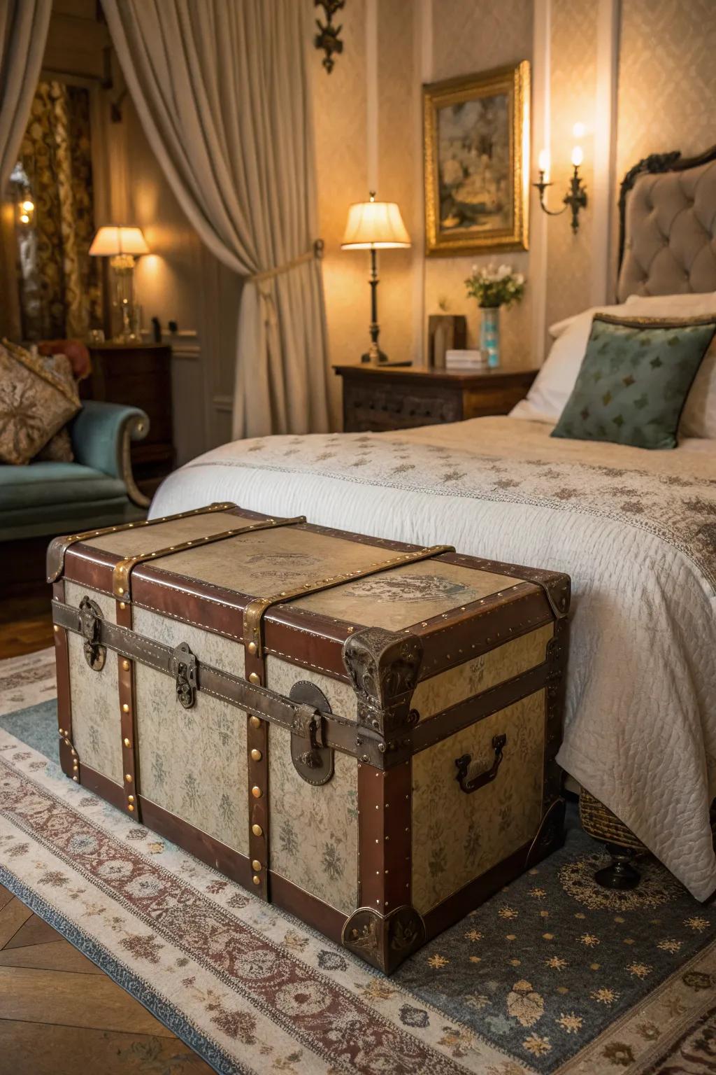 A treasure chest provides both character and storage.