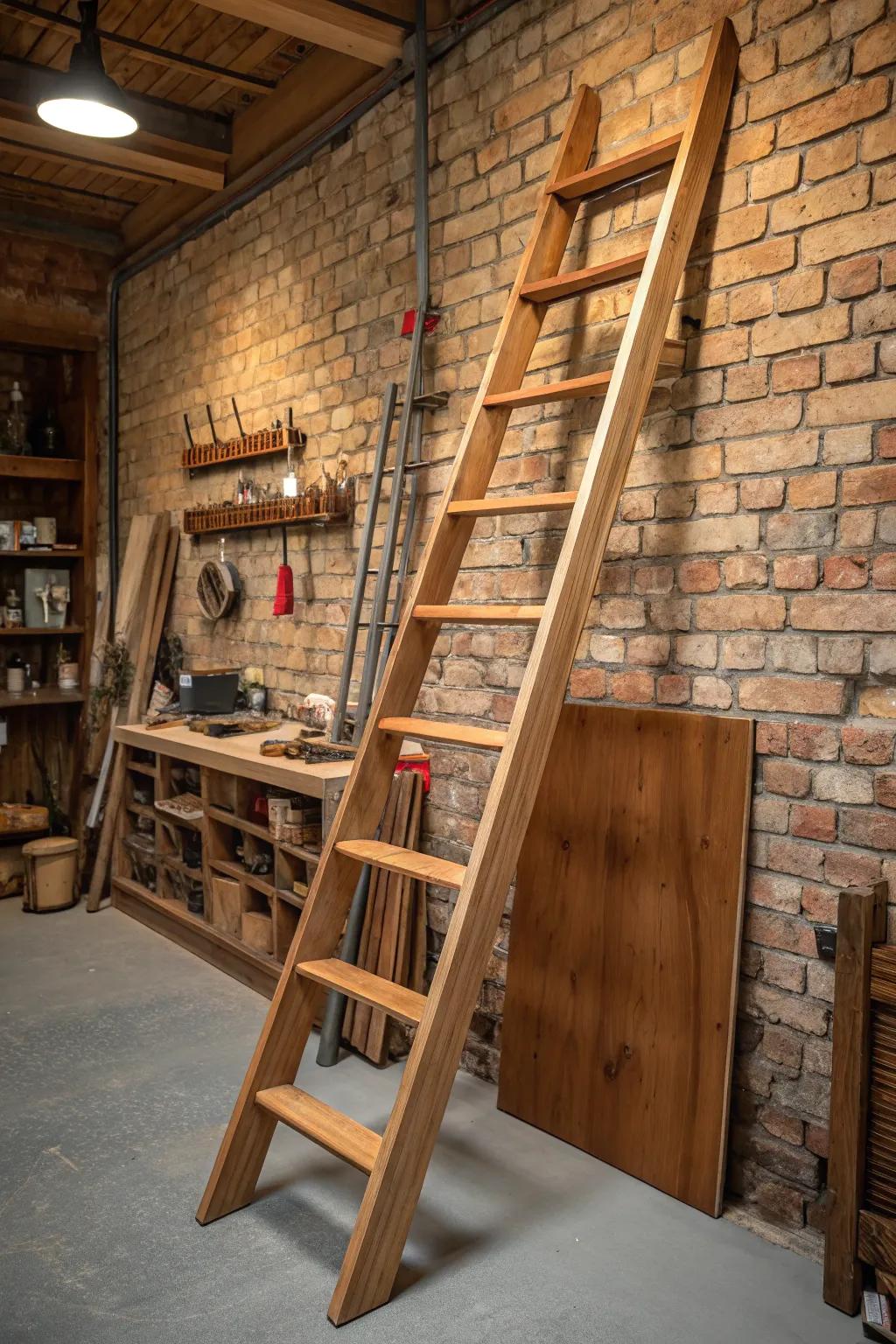 Enhance your storage solutions with upright ladder techniques, blending practicality with fine craftsmanship.