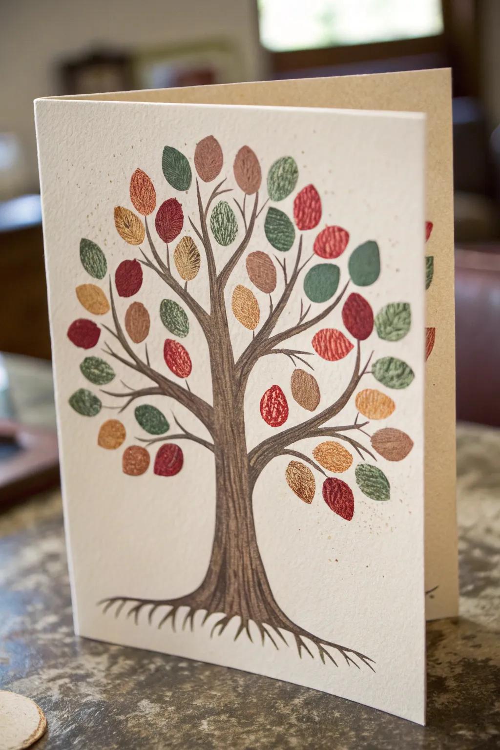 Celebrate Father's Day with a hint of personal artistry—create a family tree with your digit impressions.