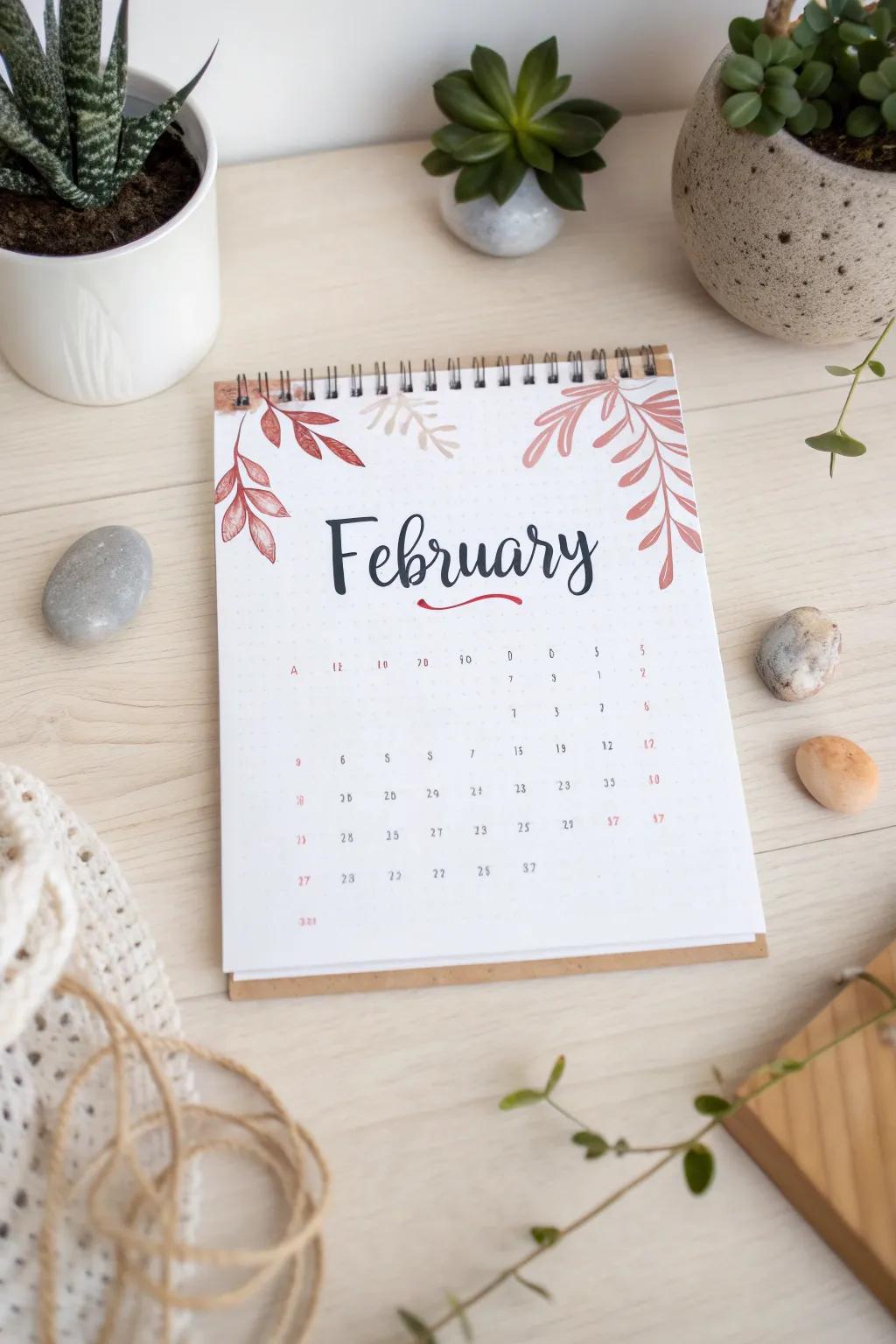 Let February communicate with you through imaginative lettering that unifies sophistication and audacity.