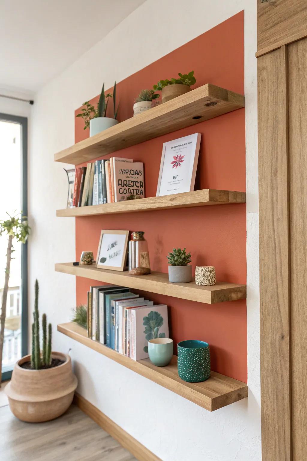 Reimagine your expanse with a splash of color and minimalist panache. 🌿📚✨ #ScandinavianStyle #BohoChic #HomeDecor