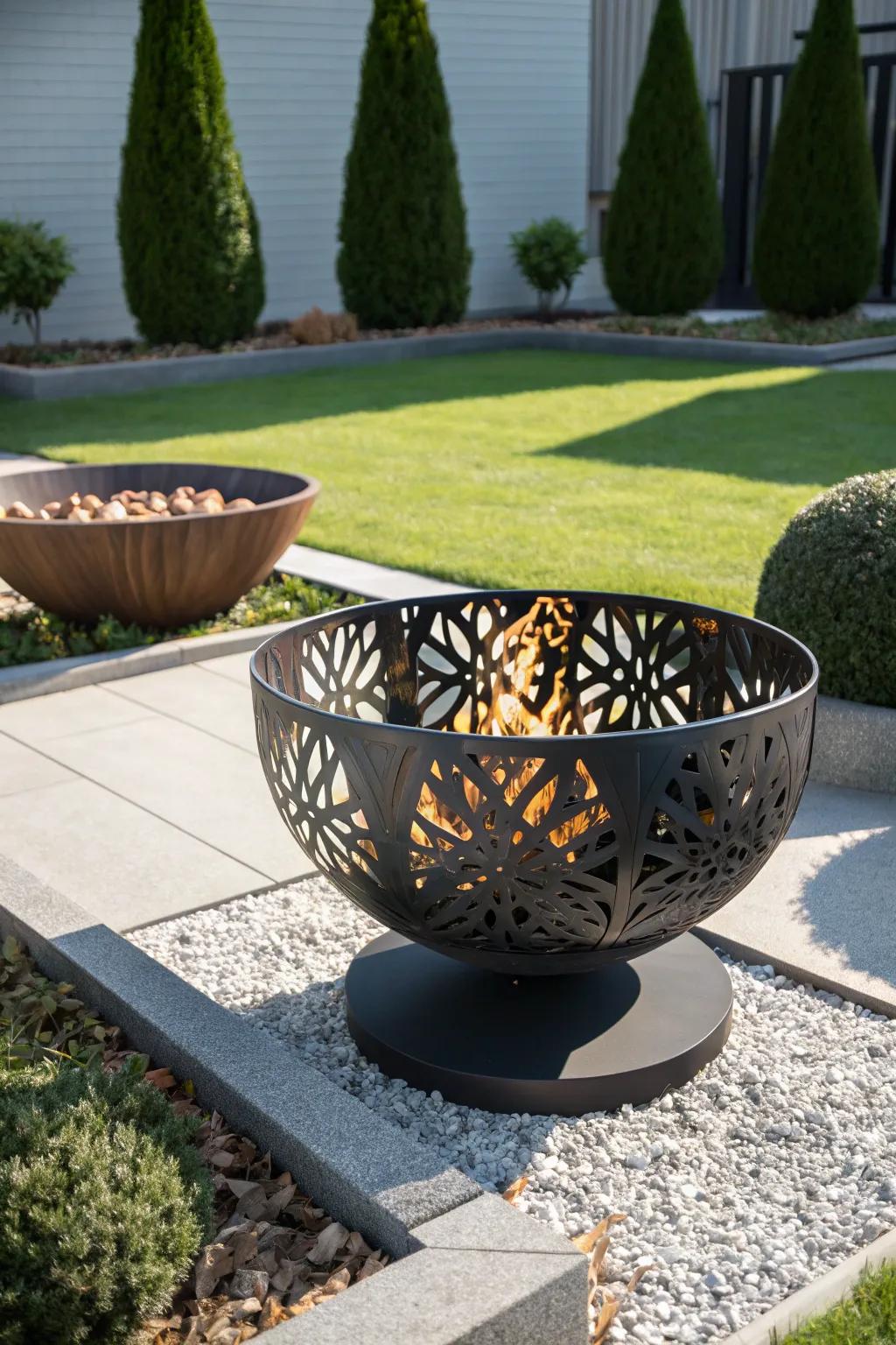 Elevate your outdoor precinct with a declaration metallic hearth that unifies ultramodern aesthetics with masterful artistry.