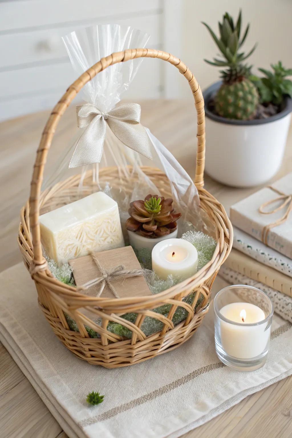 Enhance your gift-giving through basketry elegance - a captivating merger of simplicity and innate charm.