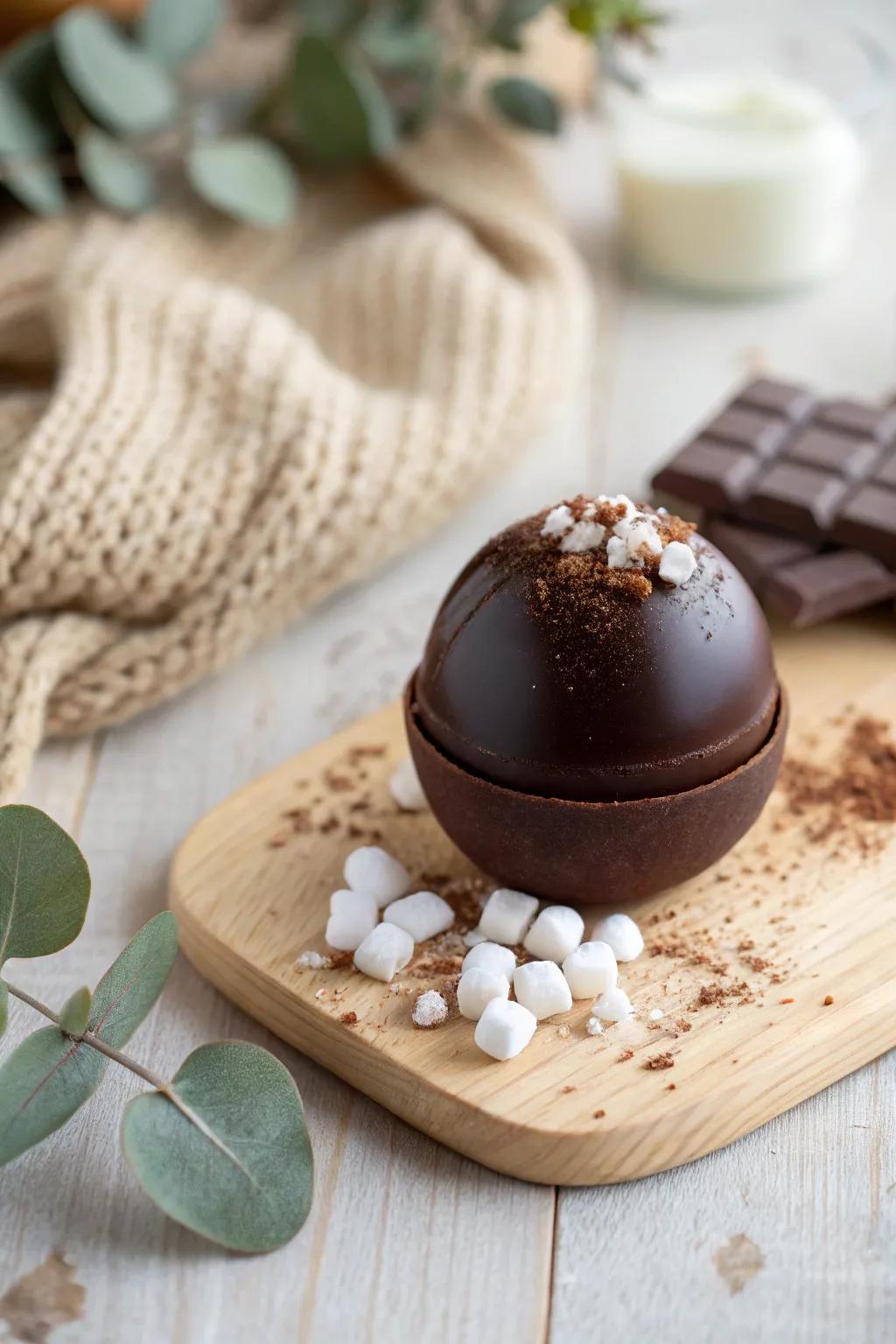 Delight in the warmth of handcrafted magic with our festive hot chocolate orbs!