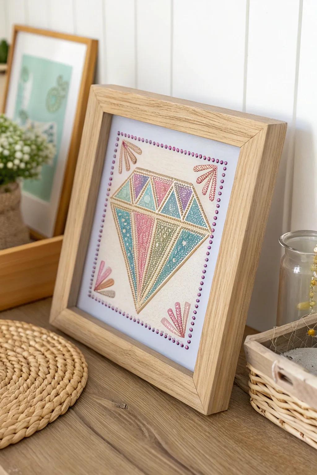 Let the shine peek through! Uncover the charm of glass-free Sparkle Creation art.