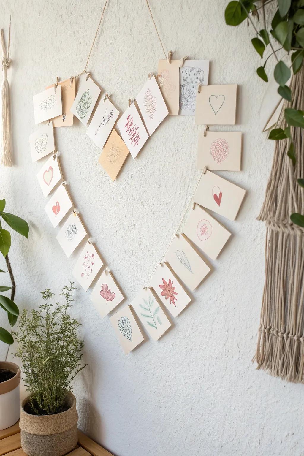 Craft a heartwarming surprise with minimalist index cards that speak the language of love.