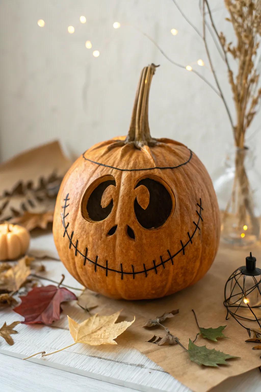 Meet the Disturbed Scientist Pumpkin: a whimsical take on the classic Halloween fun!