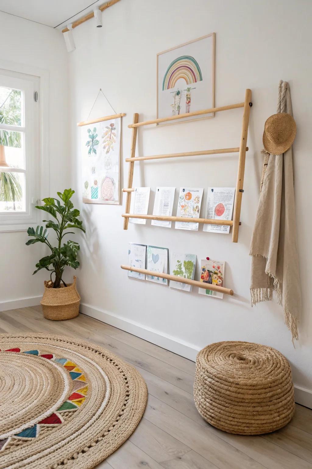 Transform your playroom with art rods that gorgeously blend creativity and minimalist design.