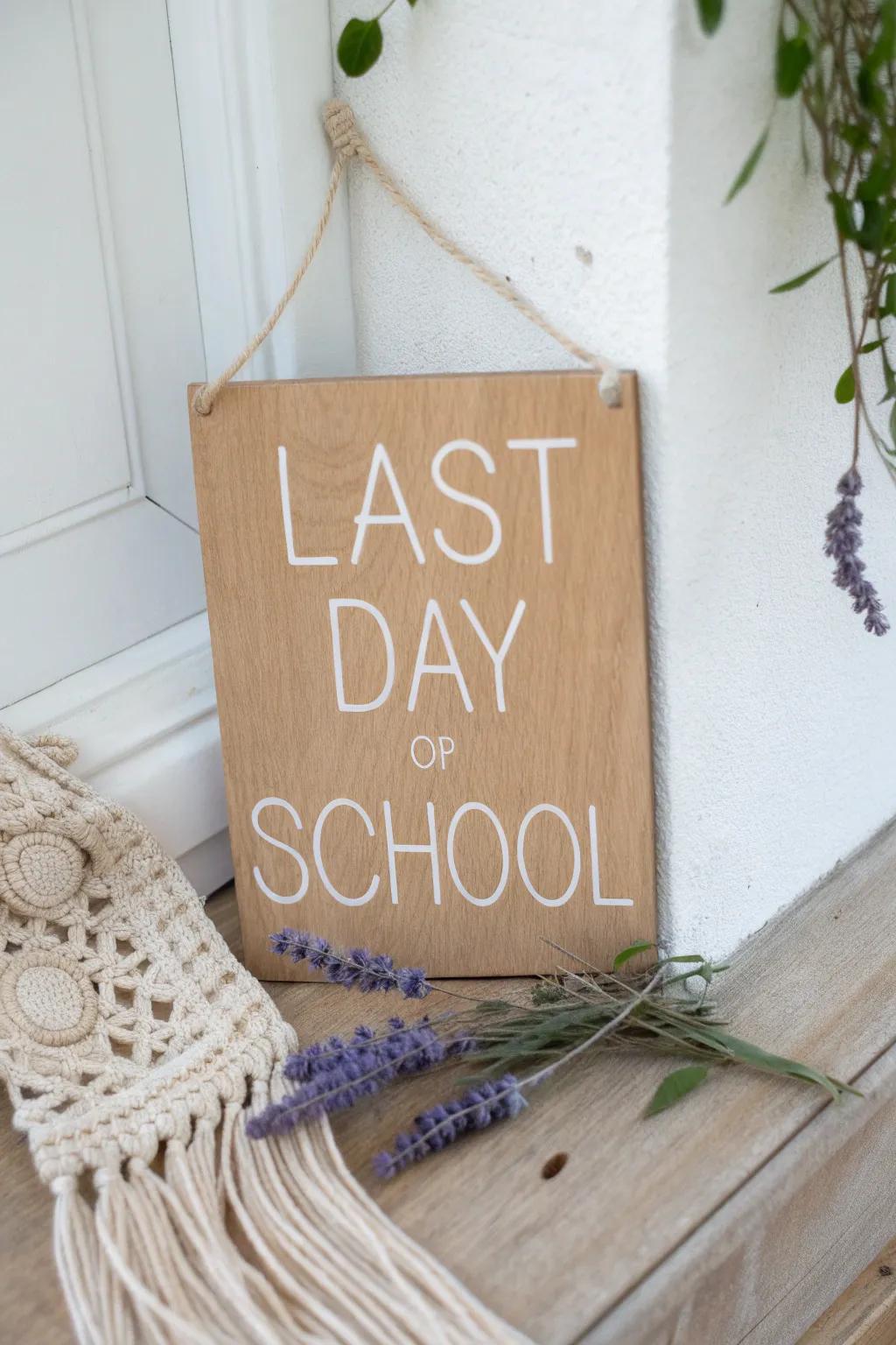 Capture the moment: Celebrate the last day of school with a touch of Scandinavian-Boho charm.