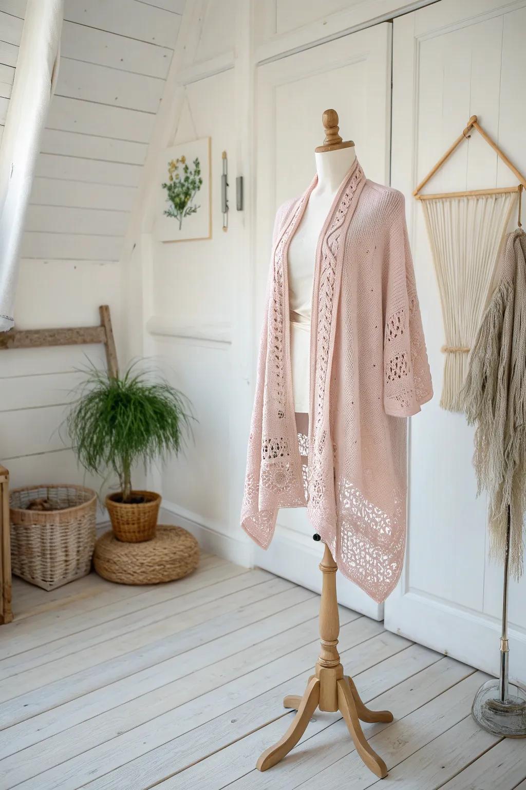 Capture the ageless charisma of the 50s with a comfortable pastel over-garment. Ideal for a spontaneous do-it-yourself costume!