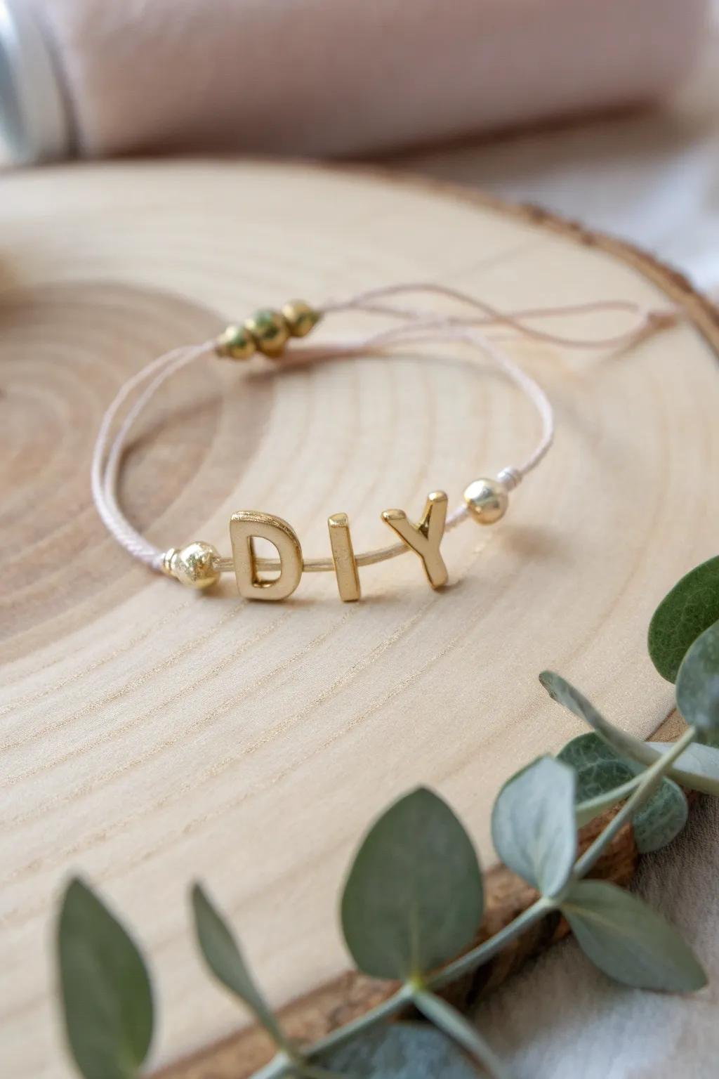 Incorporate a personal touch with a DIY letter bracelet that speaks to your style and spirit.