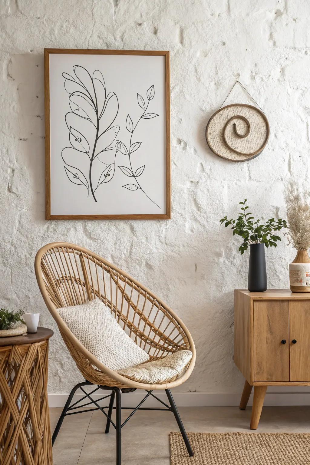 Elevate your space with the timeless elegance of minimalist line art.