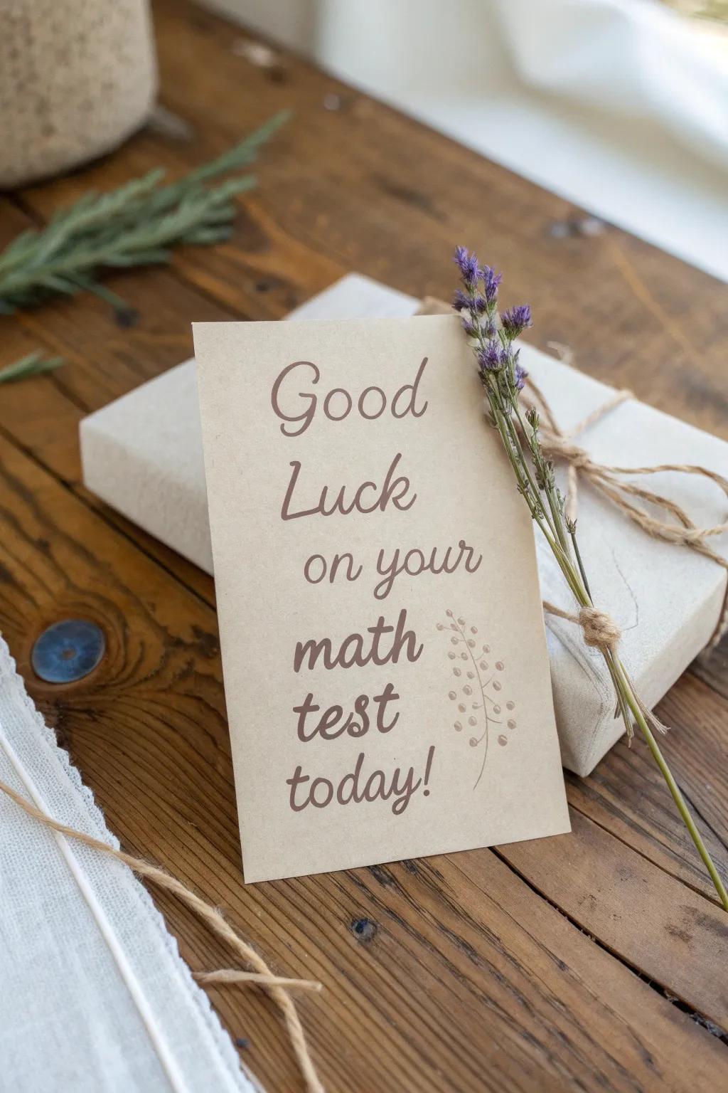 A little note with a big impact - adding warmth and encouragement to their day.