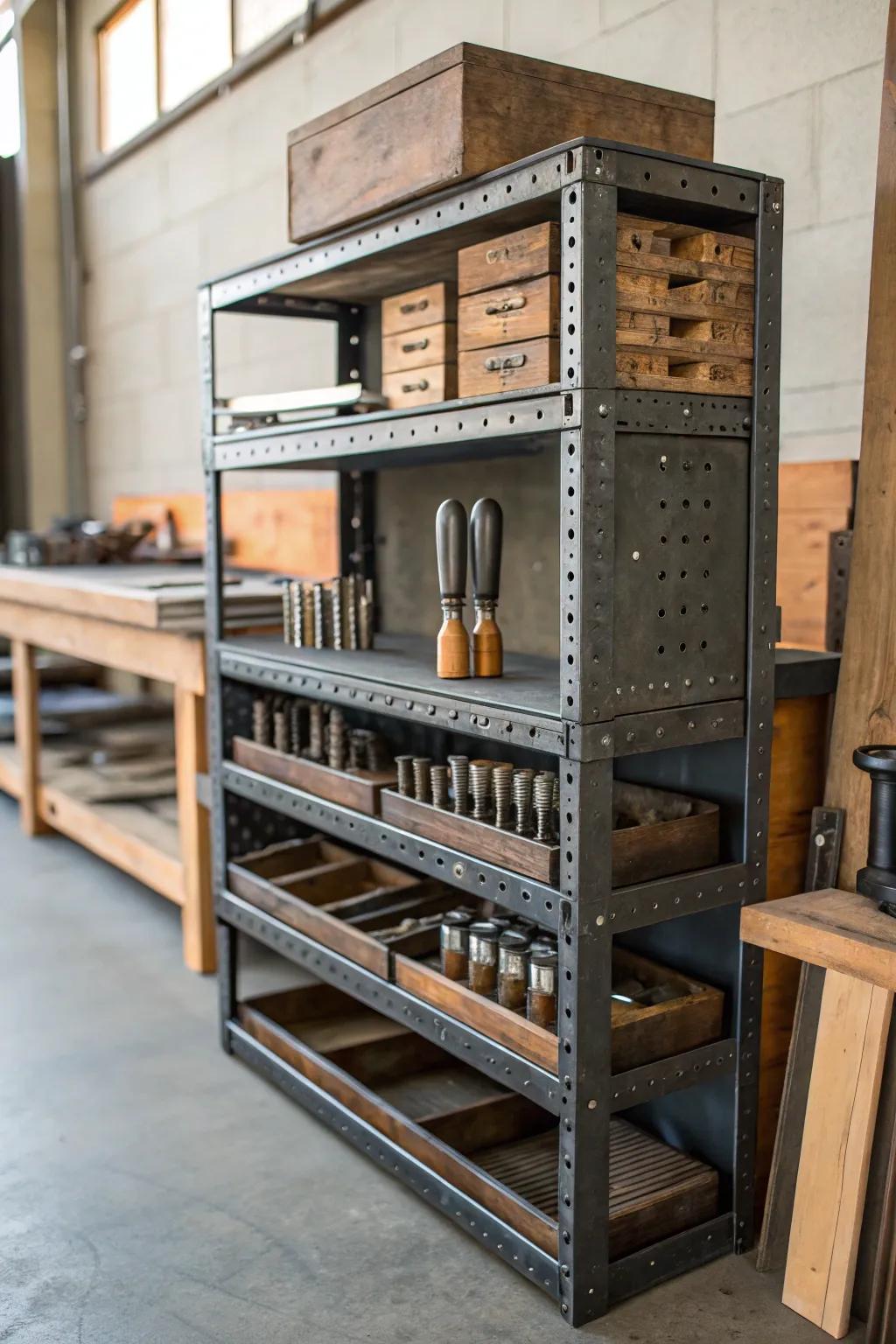 Bring an industrial sense of order to your workspace.