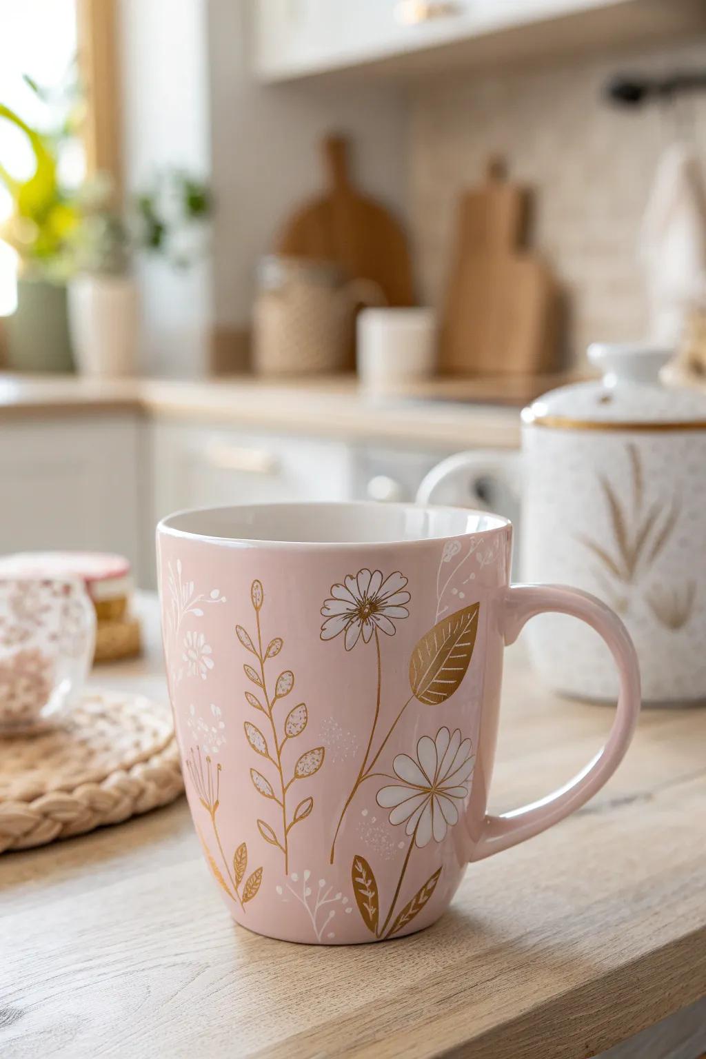 Add a touch of vibrant allure to mom's day with a subtle mug that matches her unique style.