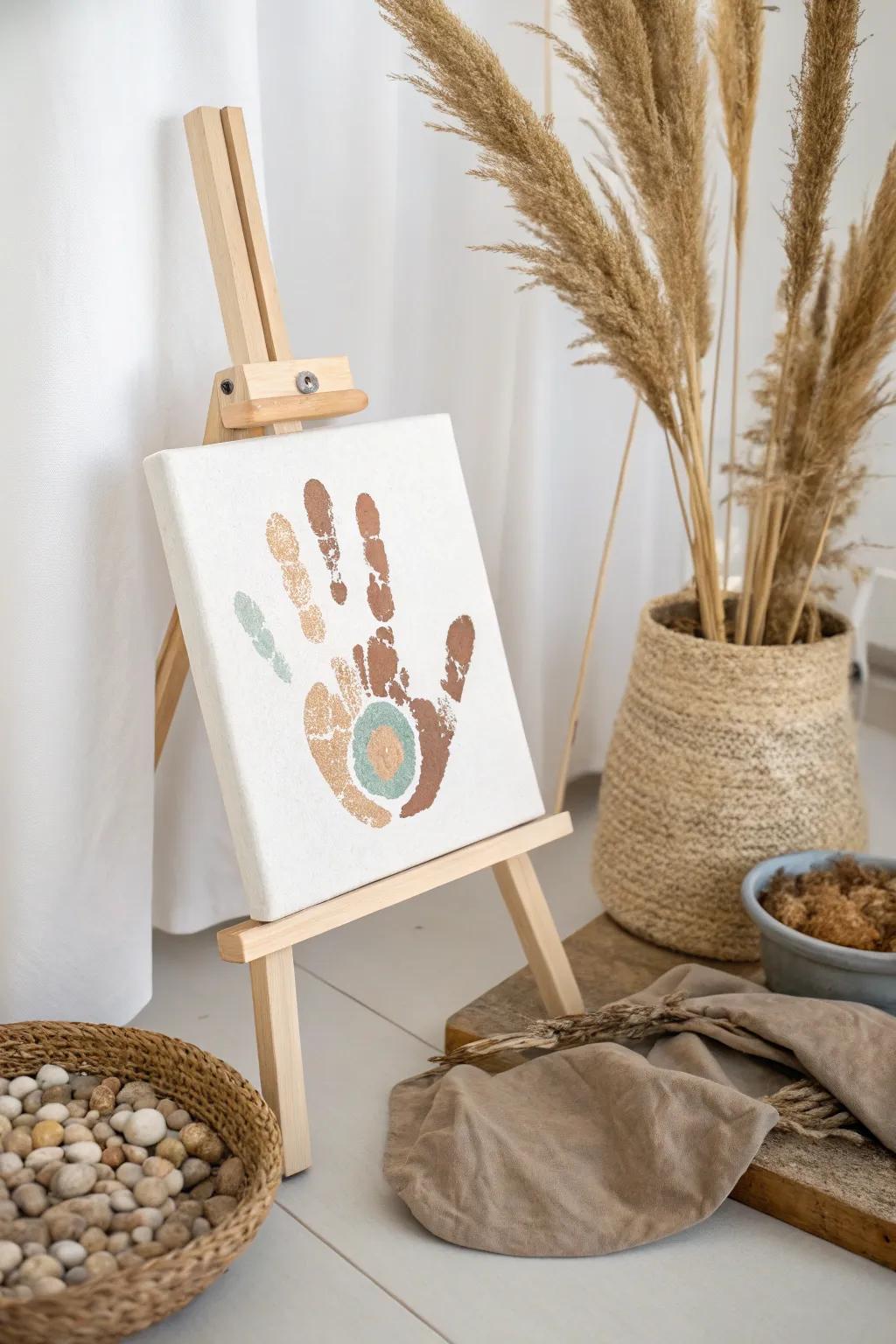 Celebrate Mother's Day with a personalized touch: Handprint Serenity art, where ease meets genuine creativity.