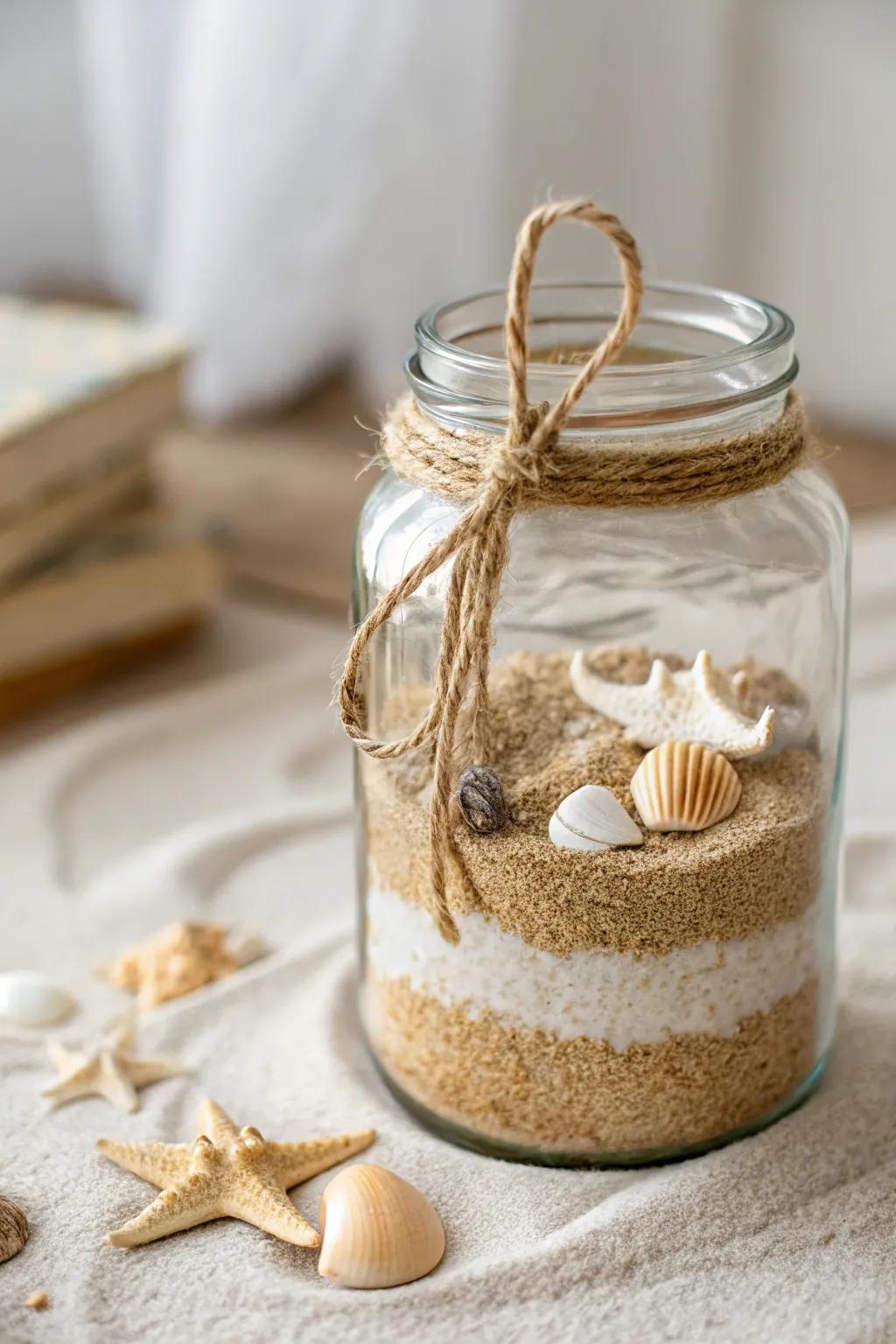 Convey the tranquility of the coast into your dwelling through this charming littoral scene encapsulation.