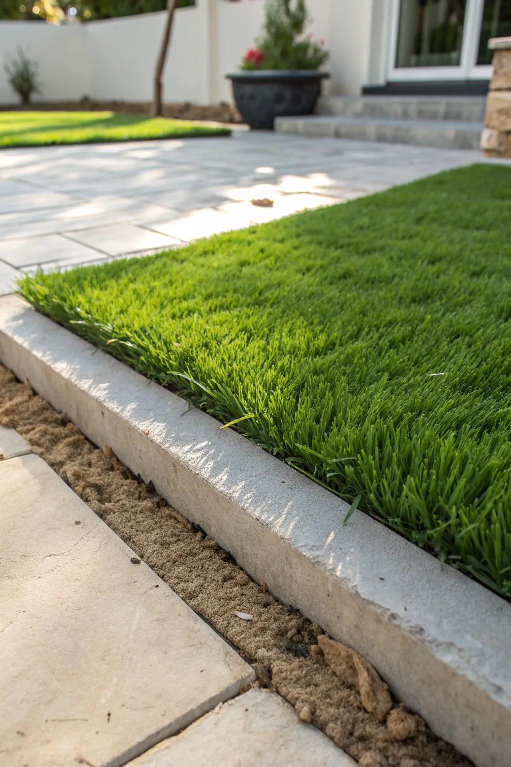 Transform your cement space with the timeless attraction of simulated turf - lush, gentle, and requiring minimal upkeep.