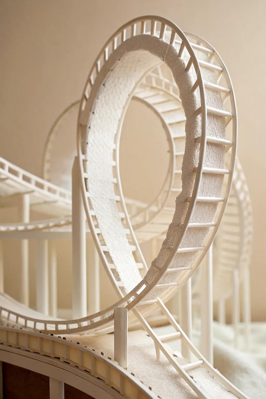 Helical Excitement: Uncover the skill of simplicity with this elegantly crafted paper helical pathway.
