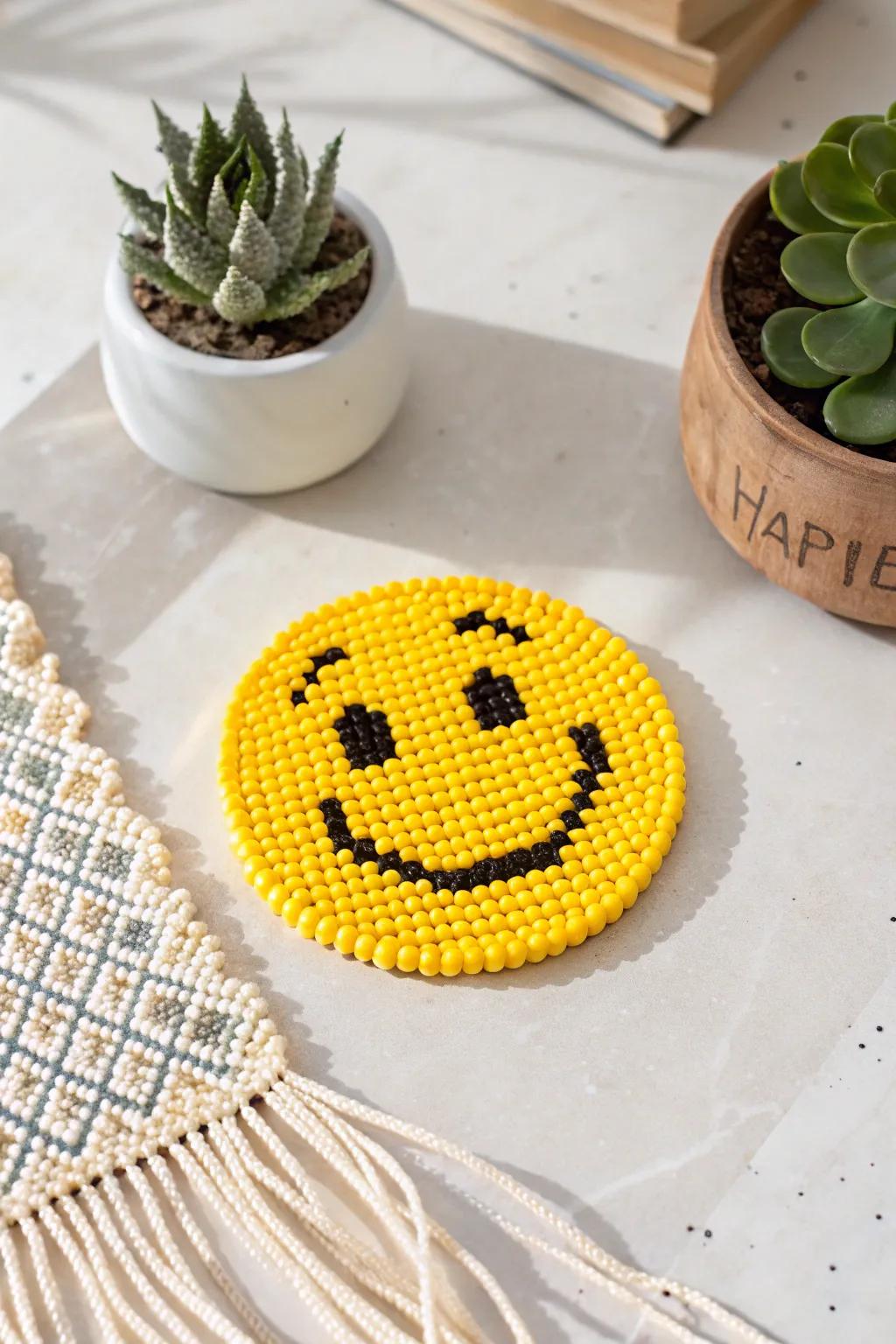 Infuse a hint of merriment into your day with this delightful fusing bead emoticon!