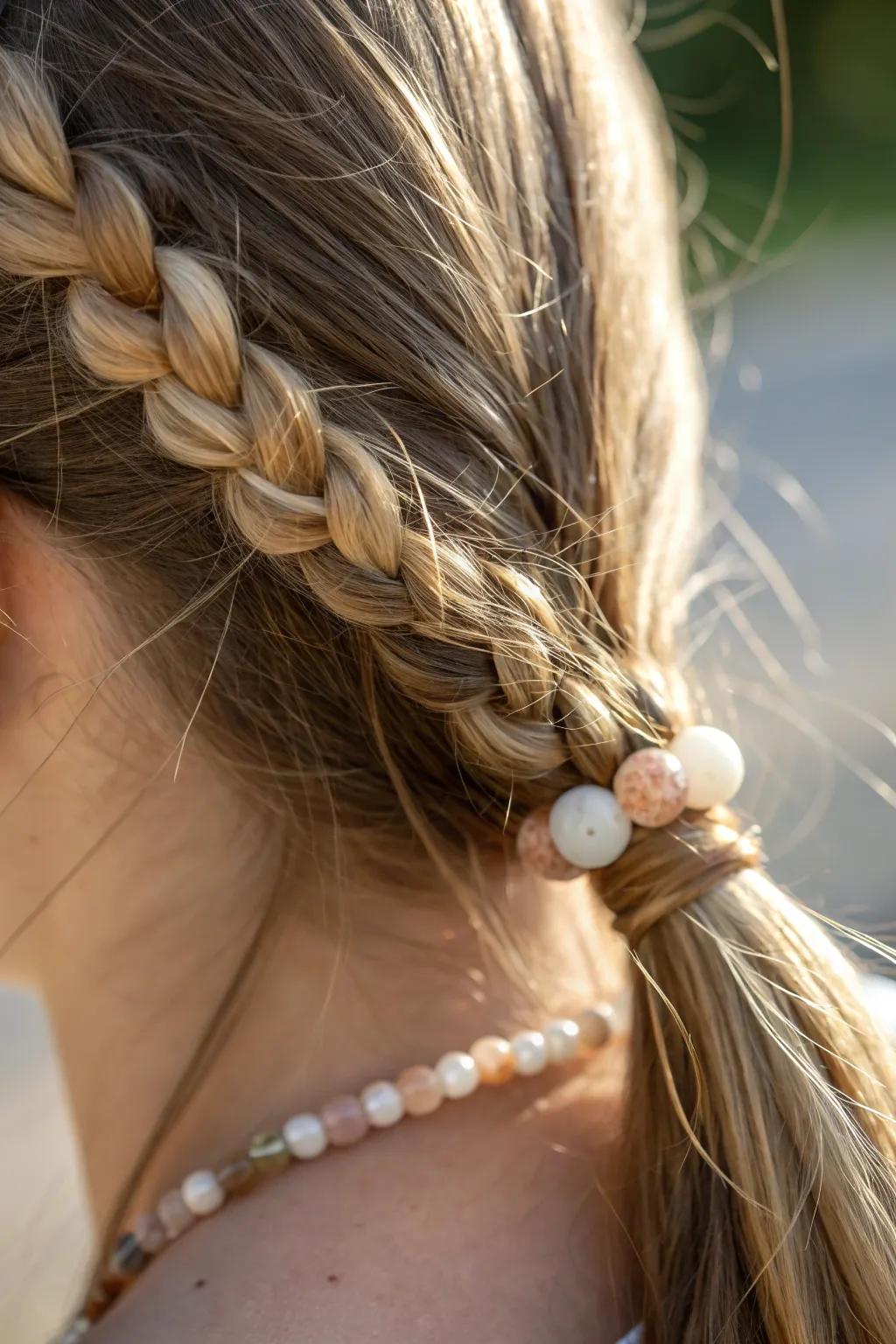 Enhance your plait with a trace of bohemian refinement. 🌿✨