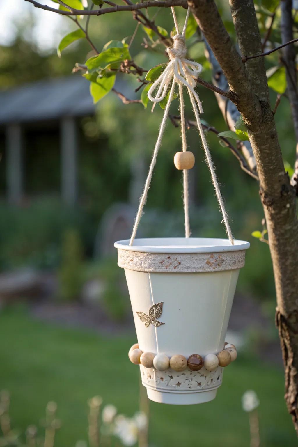 Transform your garden into an haven using this fashionable upcycled avian diner.