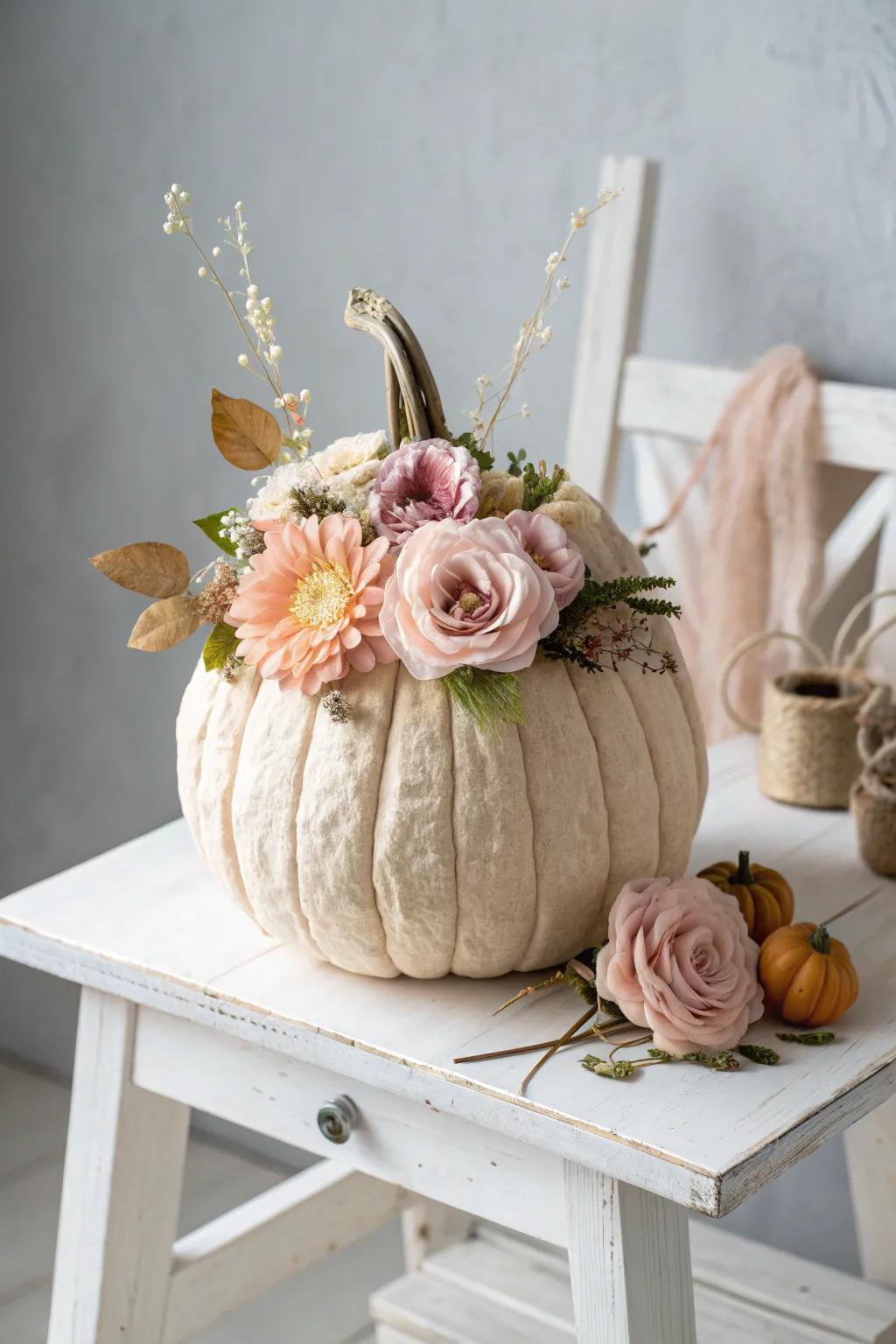 Embrace the allure of autumn via a floral delusion surprise container—an impeccable amalgamation of minimalist refinement and bohemian charm.