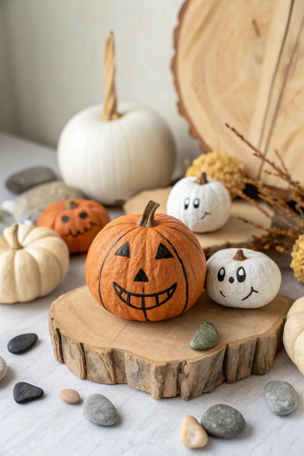 Meet the Gourd Stone Kin: Where artistry converges with nature in a minimalist embrace.