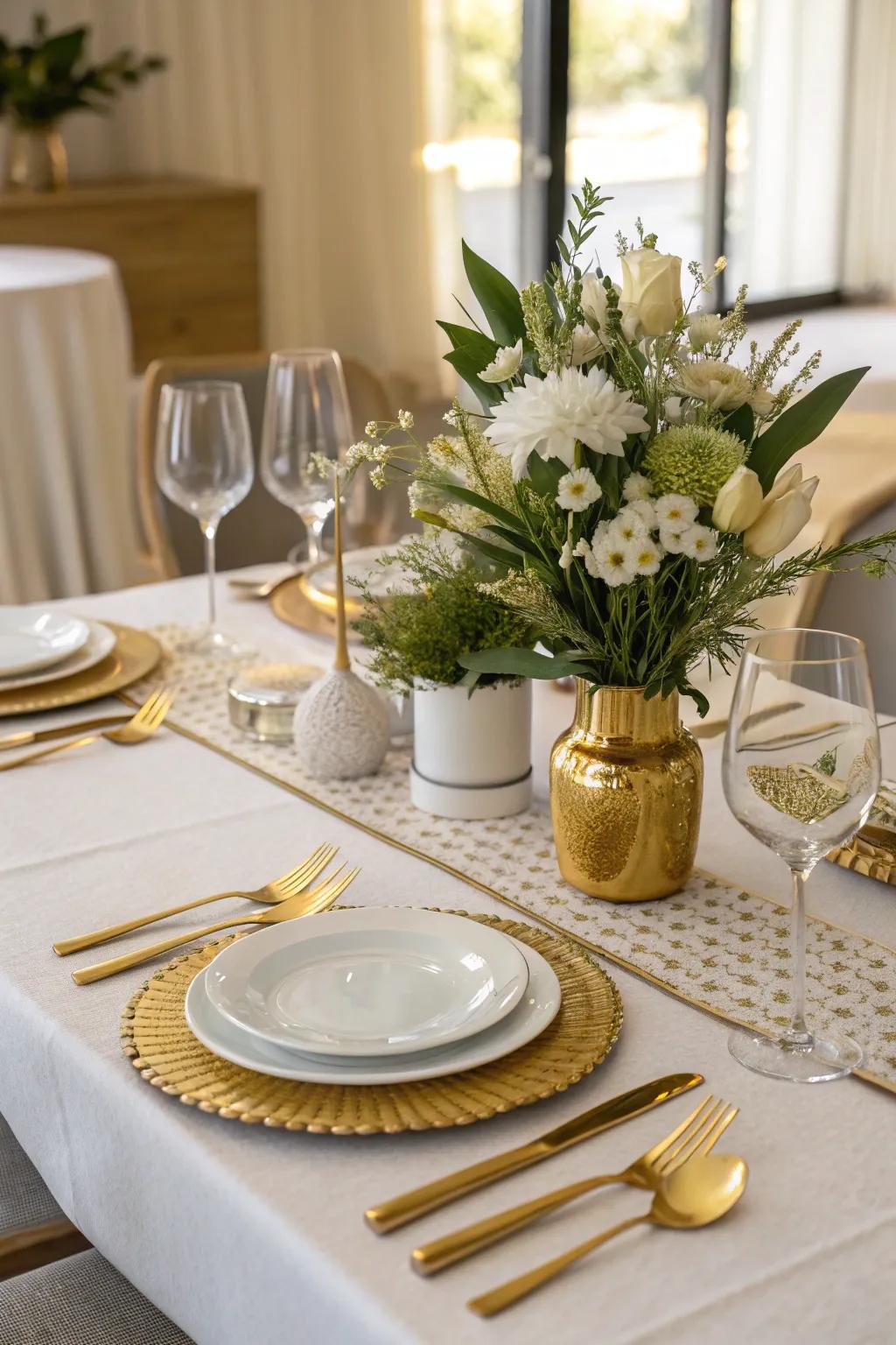 A thematic color scheme bringing cohesiveness to the celebration.