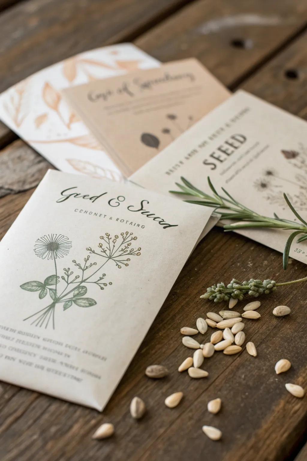 Present the delight of nature incorporating these enchanting planting seed packets, perfect for a rejuvenating commencement and a hint of verdure.