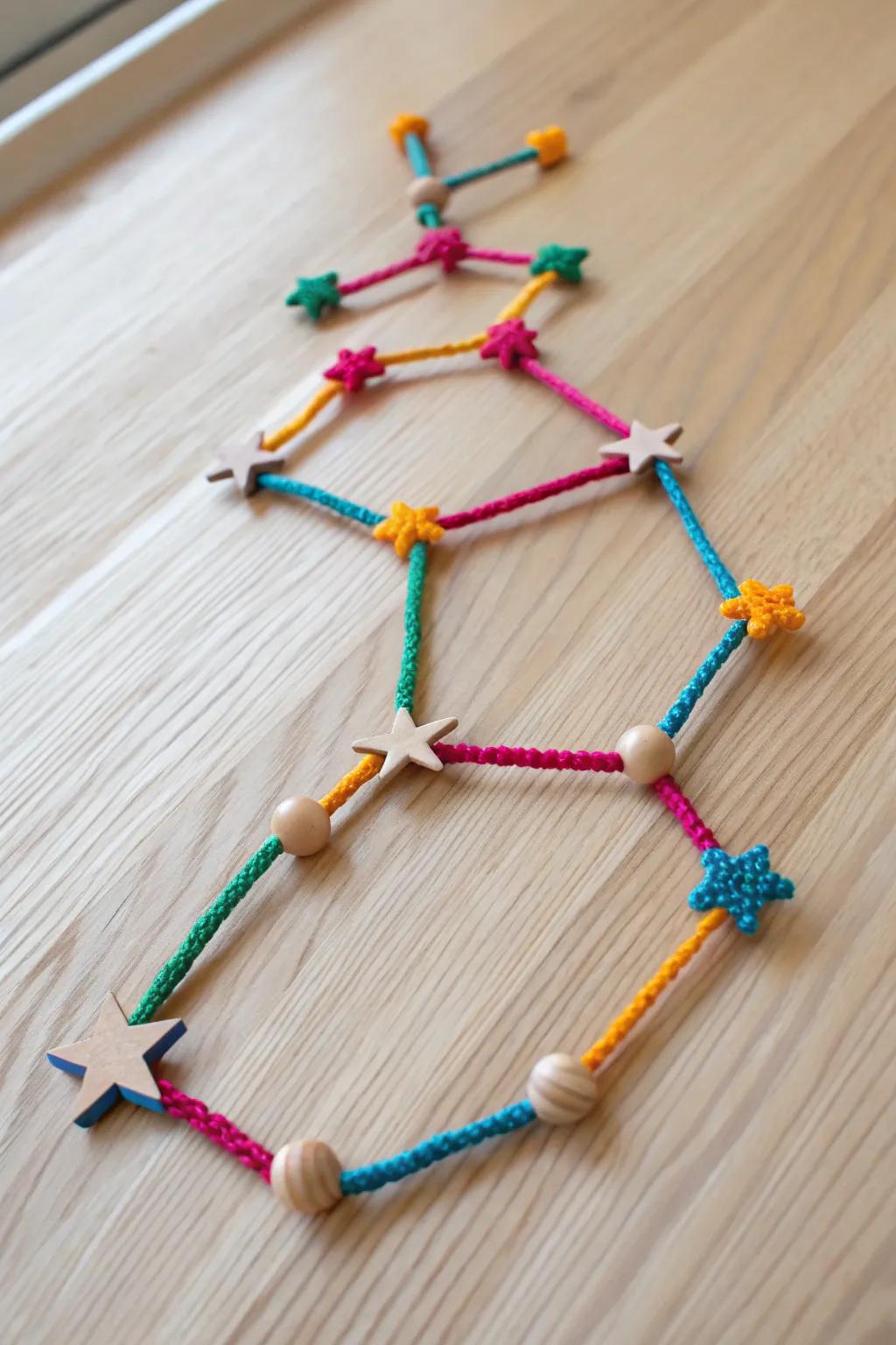 Experience creativity and learning thanks to vibrant flexible stick heavenly bodies.